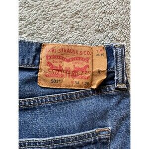 Levi's 501 Jeans White Oak Cone Denim Light Blue 100% Cotton Men's Size 34x29